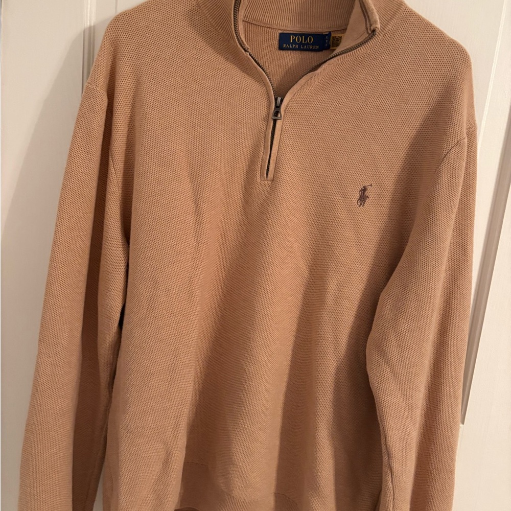 Polo by Ralph Lauren Tan Ribbed Knit Sweater